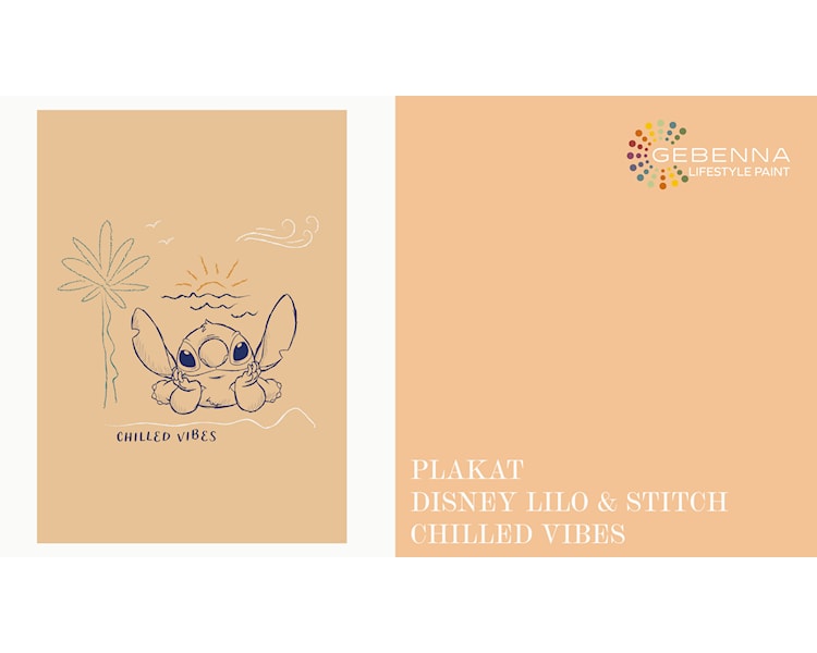 Plakat Disney Lilo og Stitch Chilled Vibes